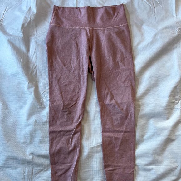 Womens Fabletics High-Waisted Heathered 7/8 Legging in Rosebloom Heather Size L - Picture 9 of 9